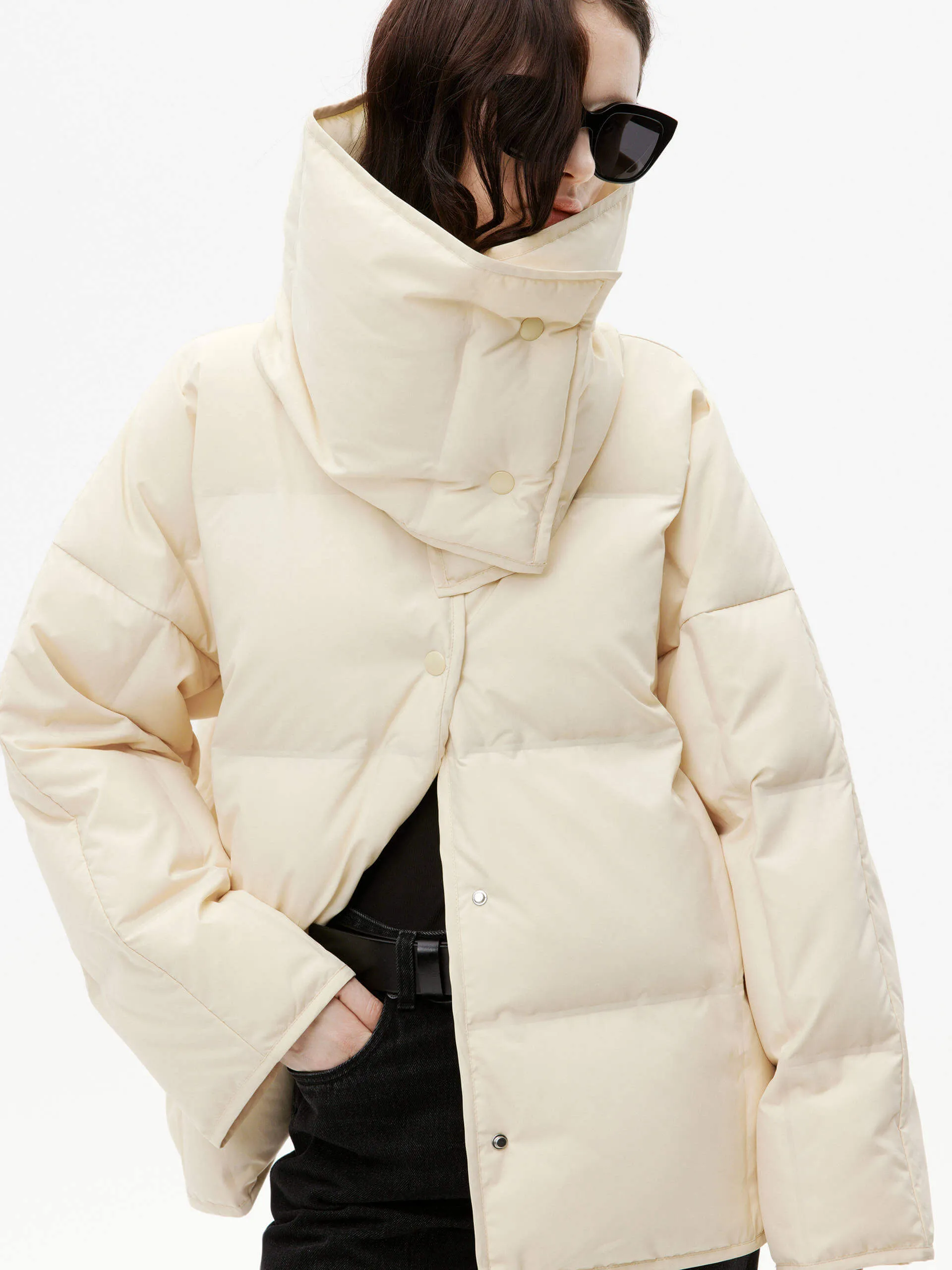 Include Scarf Puffer Coat