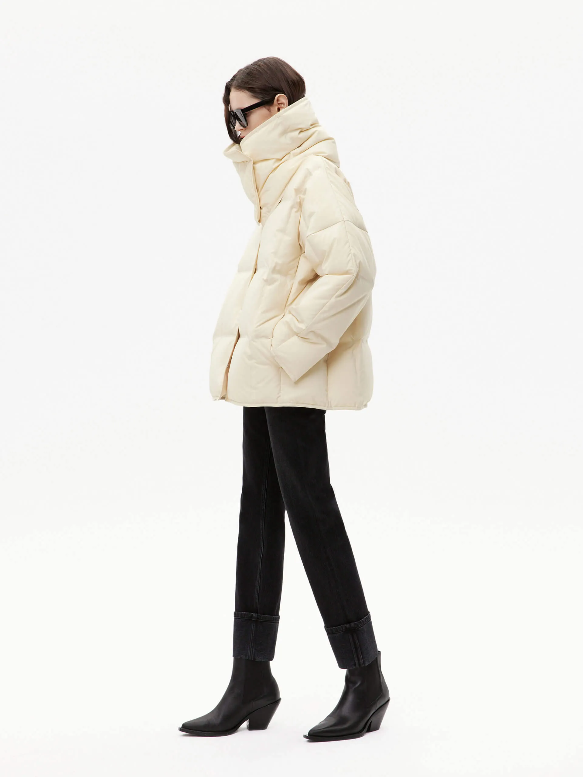 Include Scarf Puffer Coat