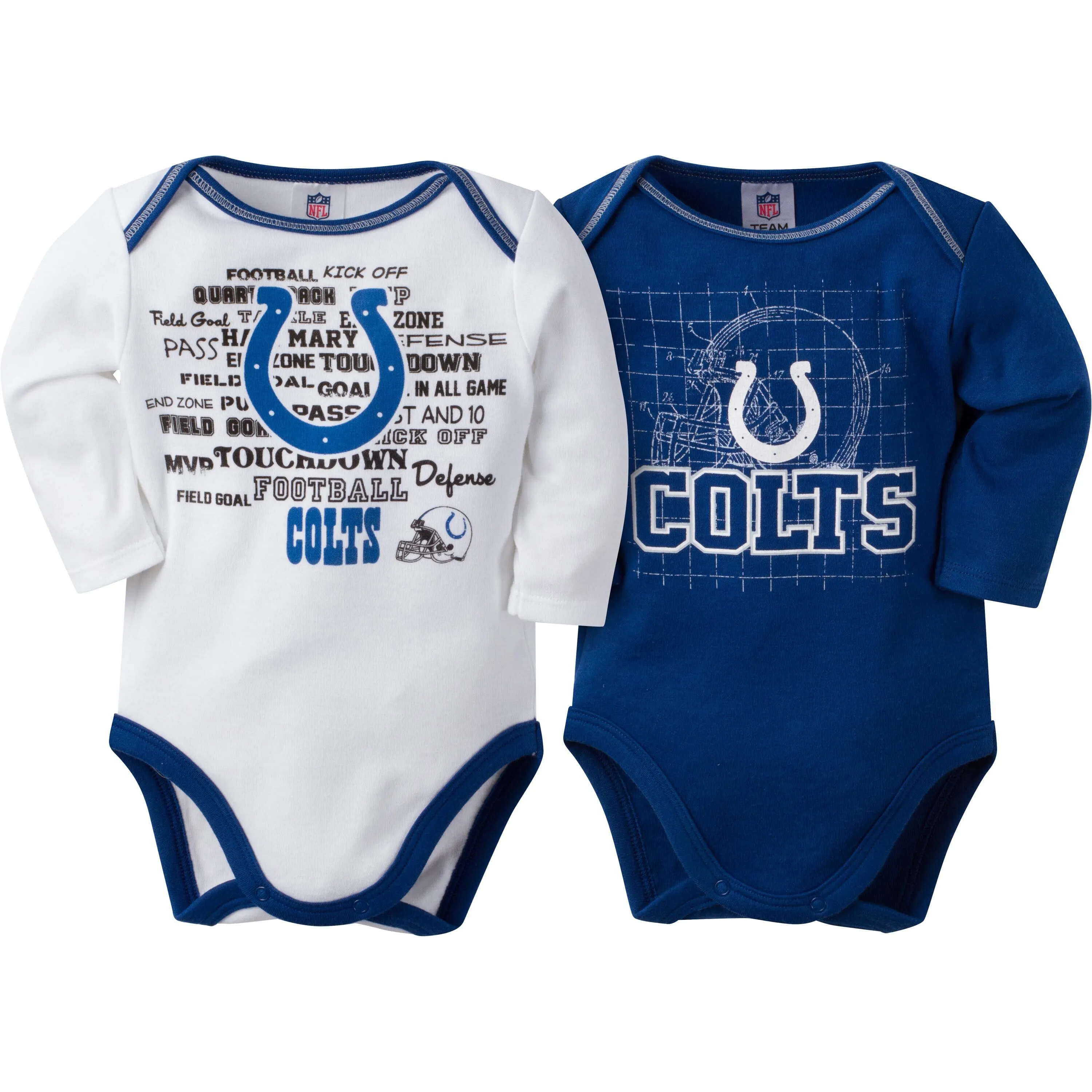 Indianapolis Colts Baby Boy 2 Pack Long Sleeve Bodysuit