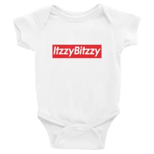 “ItzzyBitzzy” RED Box Logo Baby Onesie