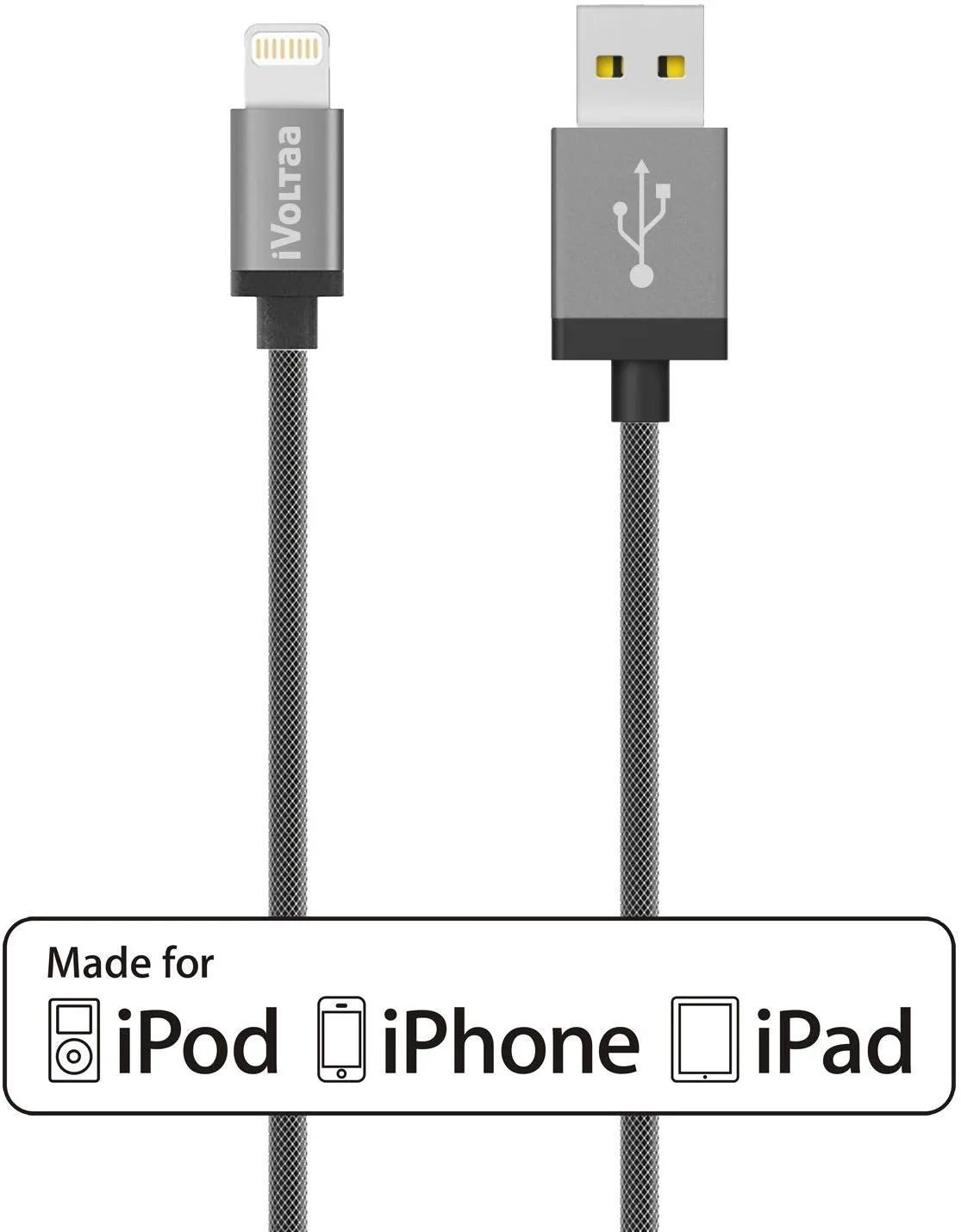 iVoltaa MFi Certified Braided Lightning Cable - (6 Feet - 1.8M)