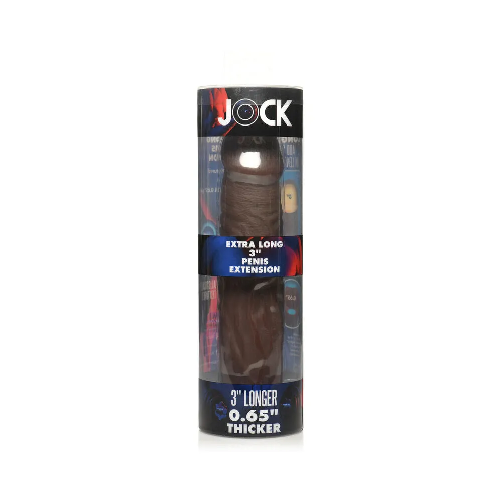 Jock Extra Long Penis Extension Sleeve 3 in. Dark