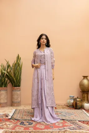 Khayal by Shaista Hasan - Lilac Luxe - Organza & Silk Jamawar