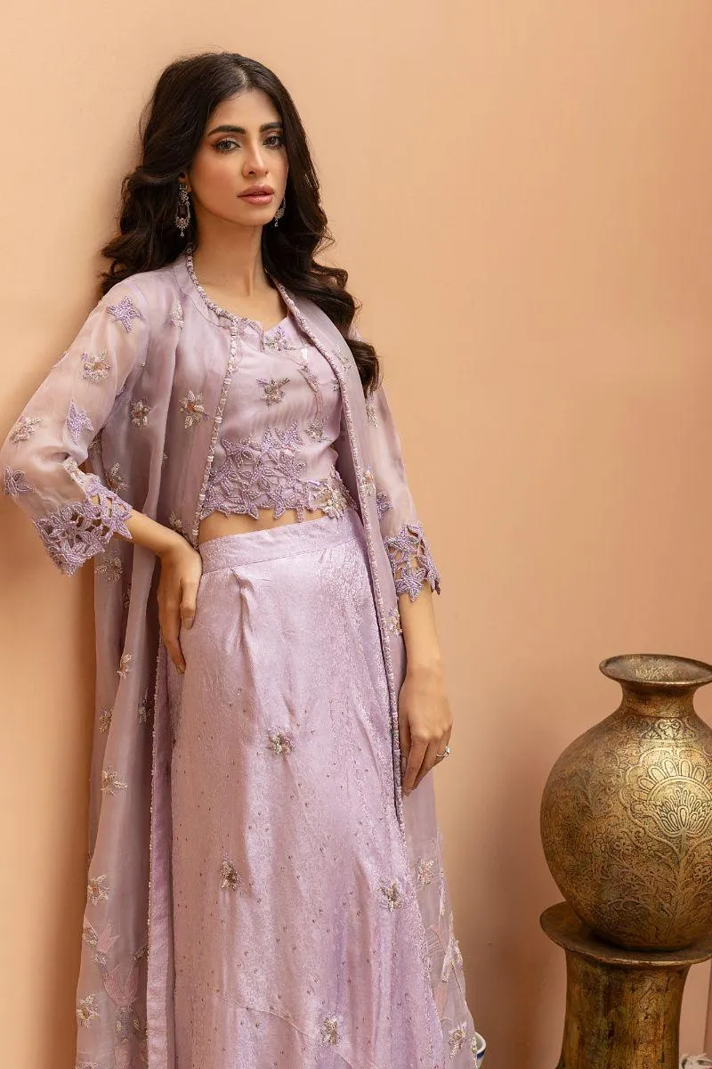 Khayal by Shaista Hasan - Lilac Luxe - Organza & Silk Jamawar