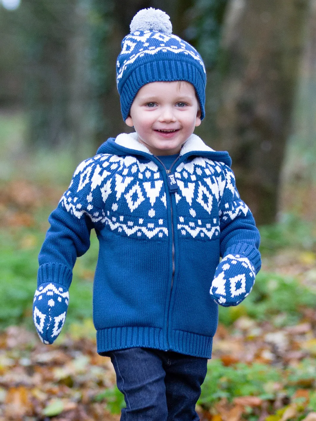 Kite Jurassic Hat and Mittens Set Navy