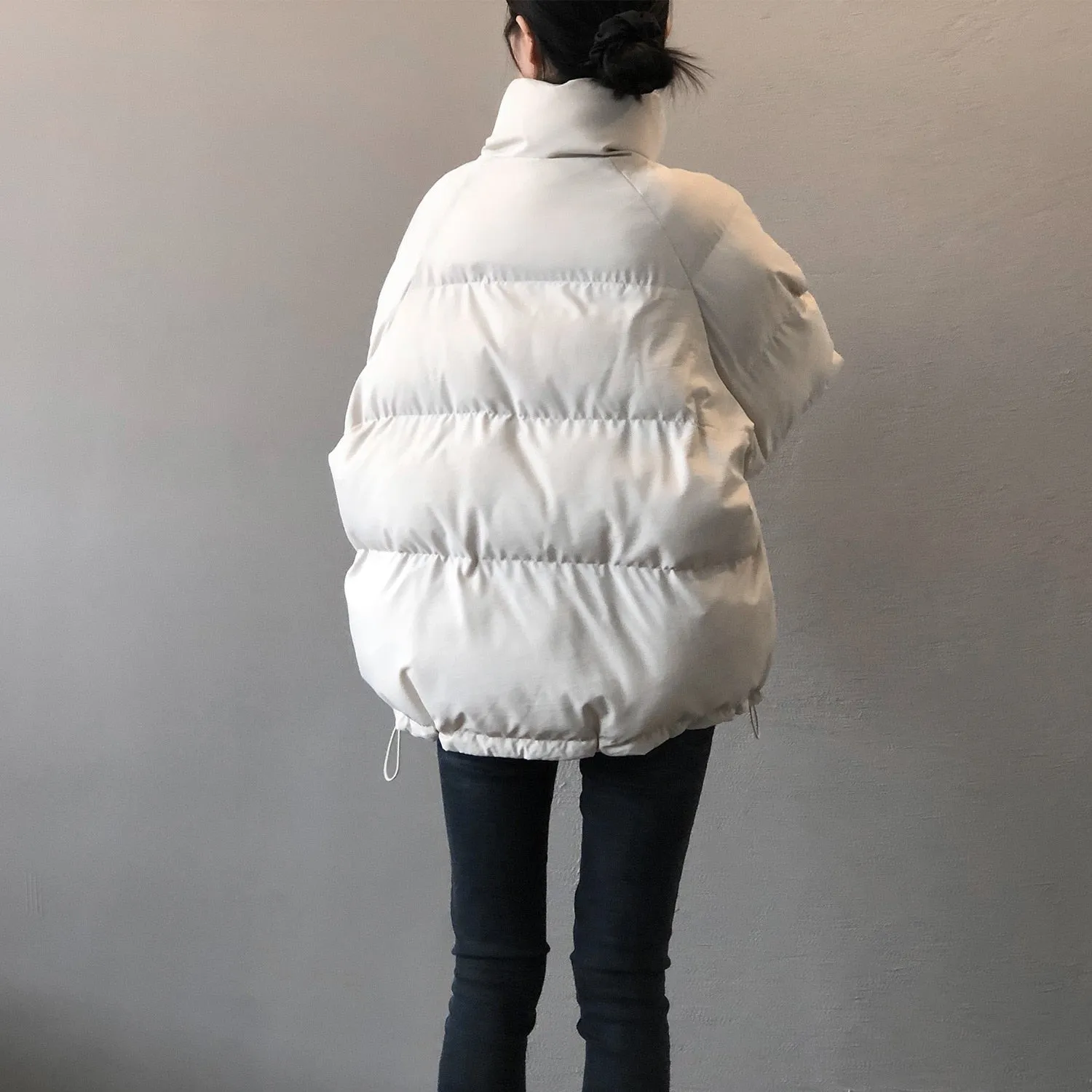 [Korean Style] Cozy Dropped Shoulder Short Puffer Jacket