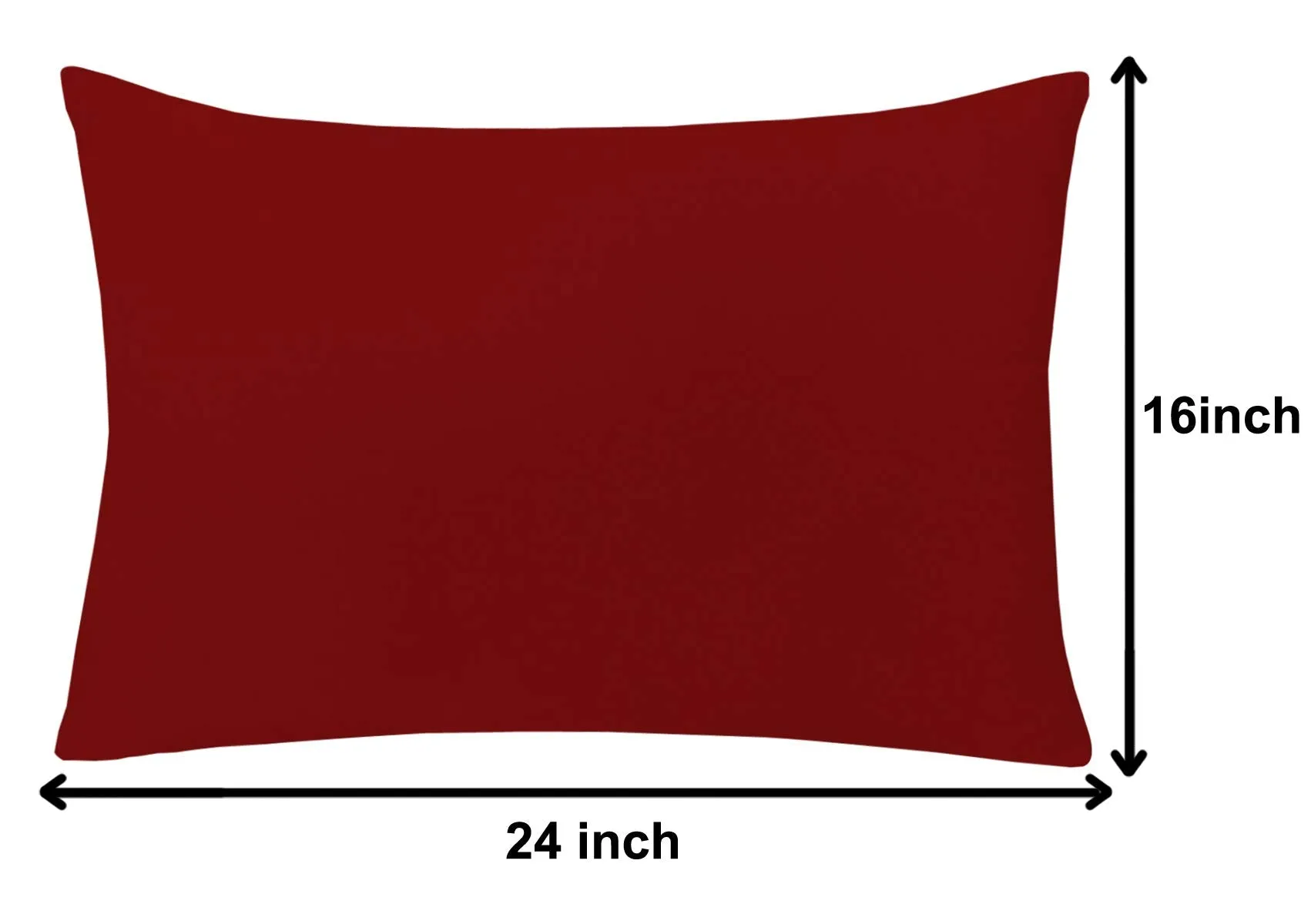 Kuber Industries Comfort Microfiber Filled Pillow for Bed Room, 16"x24" (Maroon)