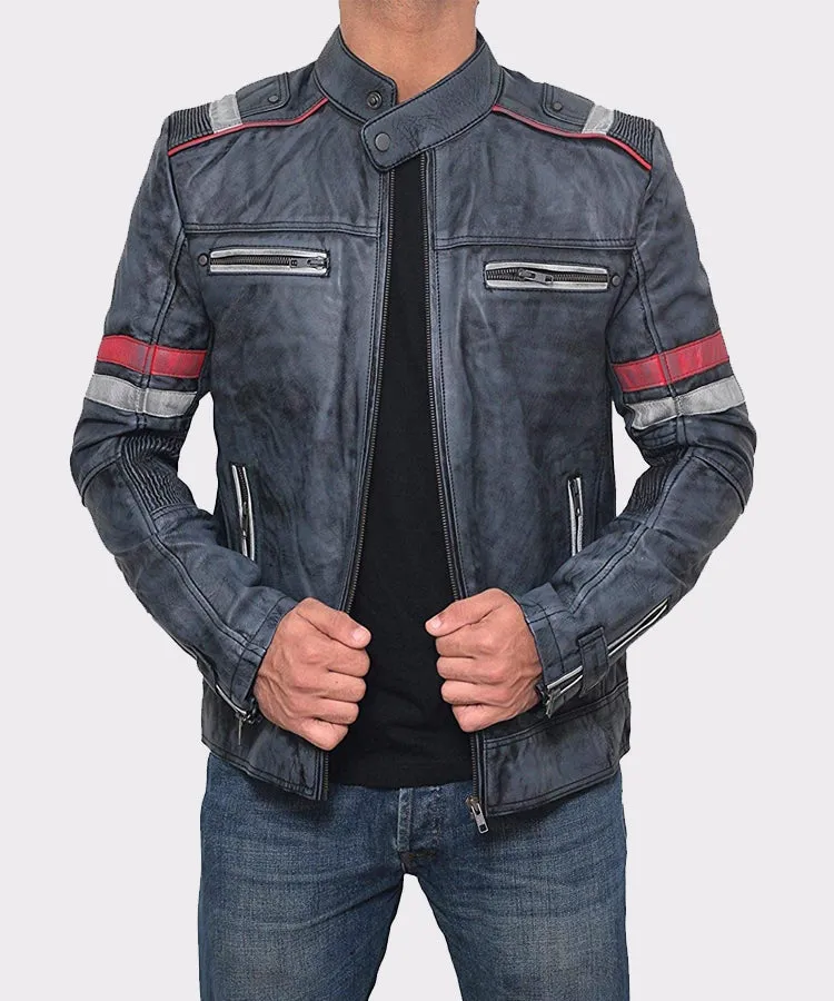 Lambskin Distressed Brown Vintage Mens Leather Jacket