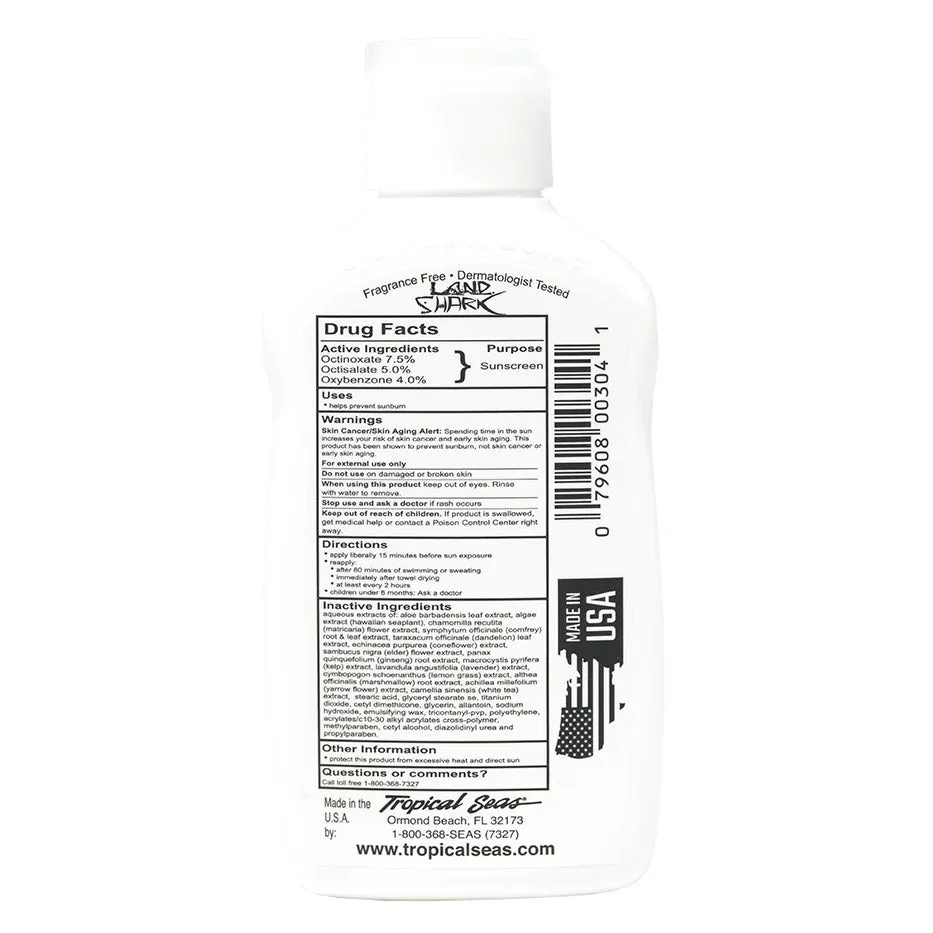 Land Shark SPF 30 Original Formula Sunscreen Lotion 4oz.