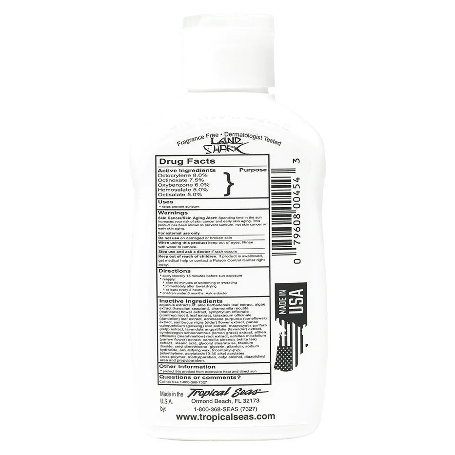 Land Shark SPF 45 Original Formula Sunscreen Lotion 4oz.