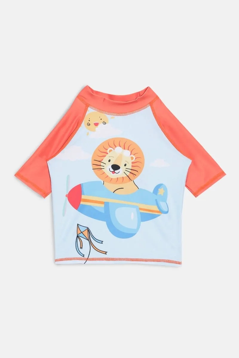 Leo Sky Explorer Boys T-shirt And Short Swim Set