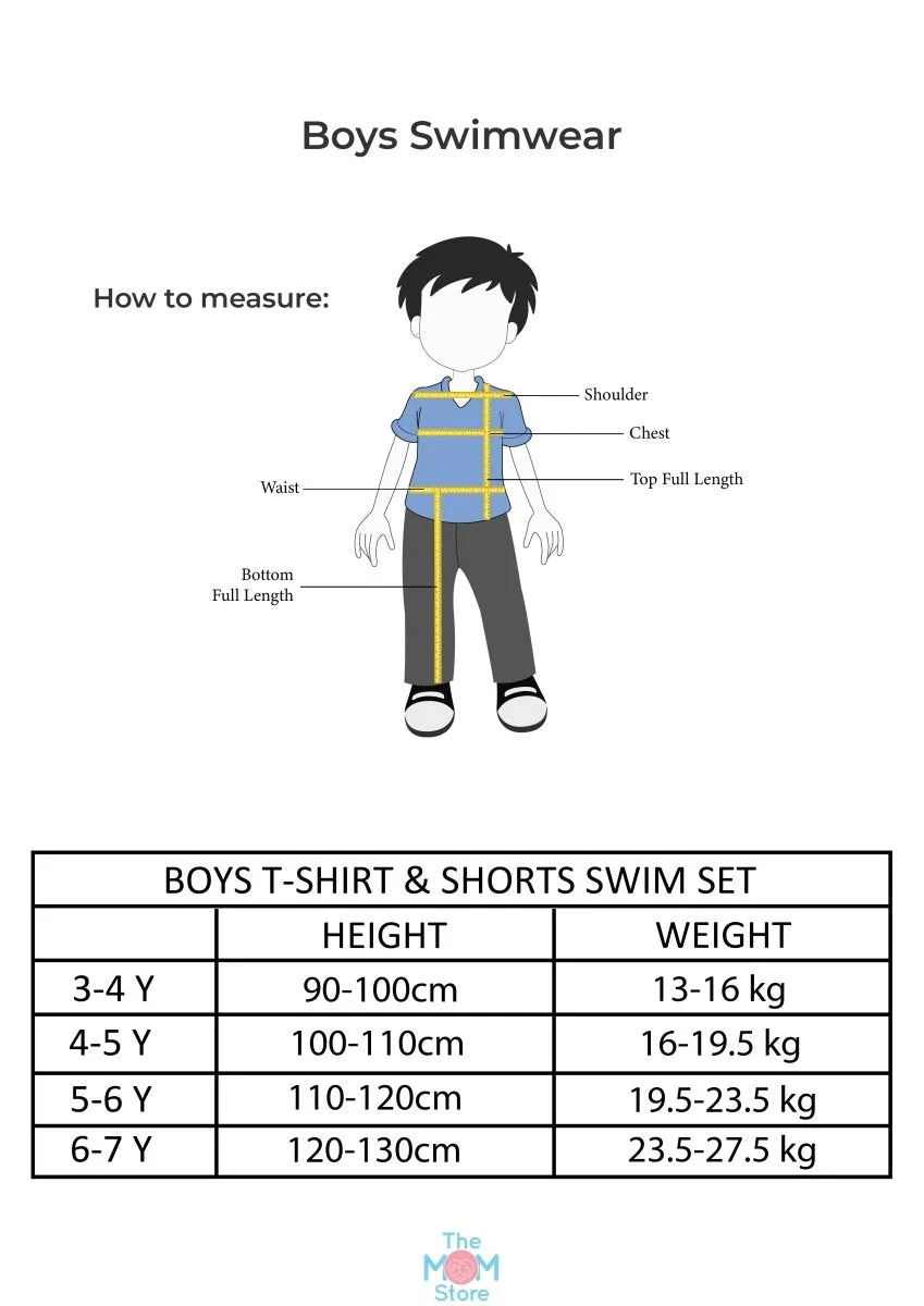 Leo Sky Explorer Boys T-shirt And Short Swim Set