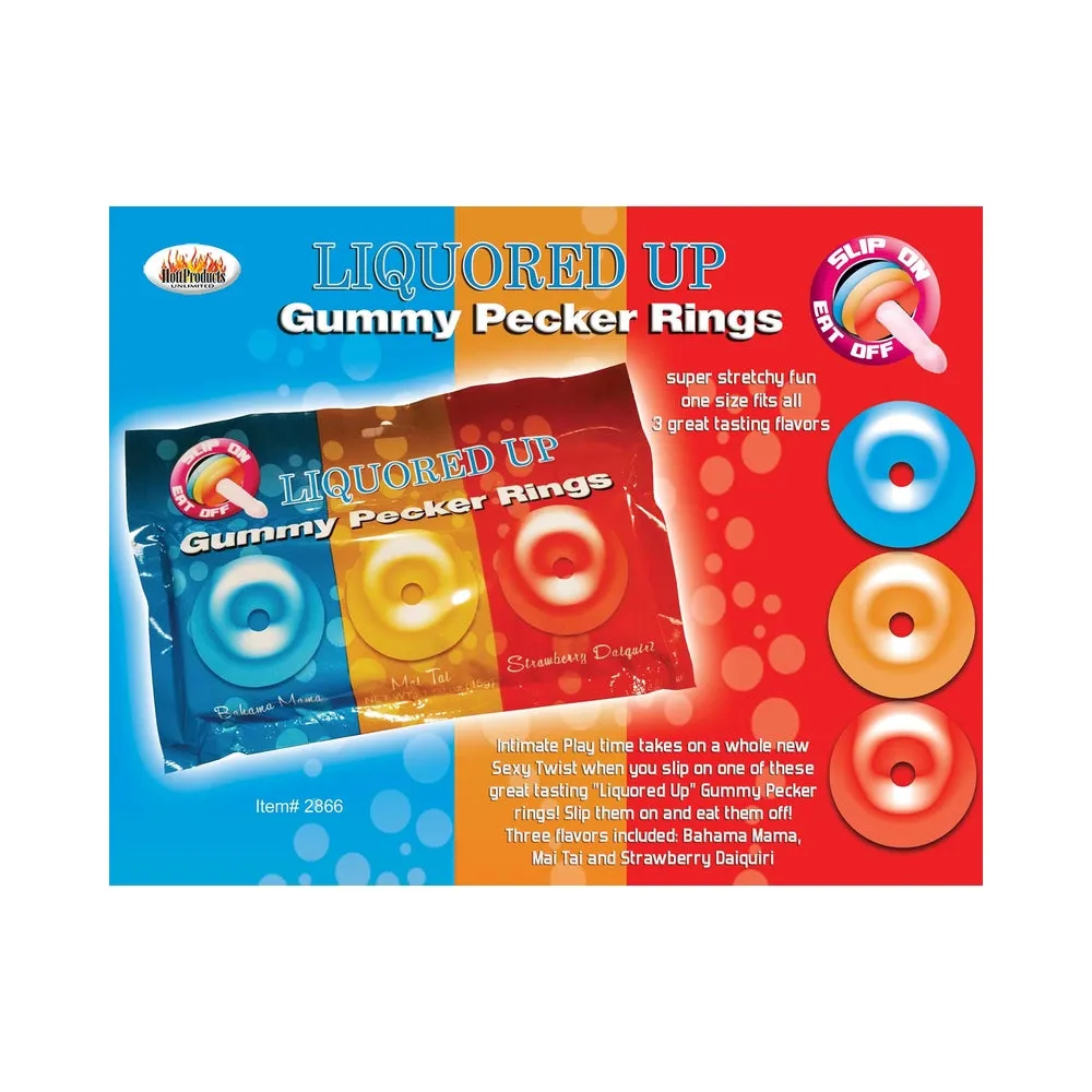 Liquored Up Pecker Gummy Rings 3 Pack