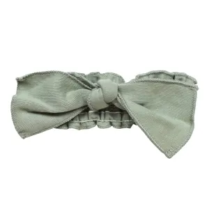 L'ovedbaby Organic Smocked Tie Headband - Seafoam