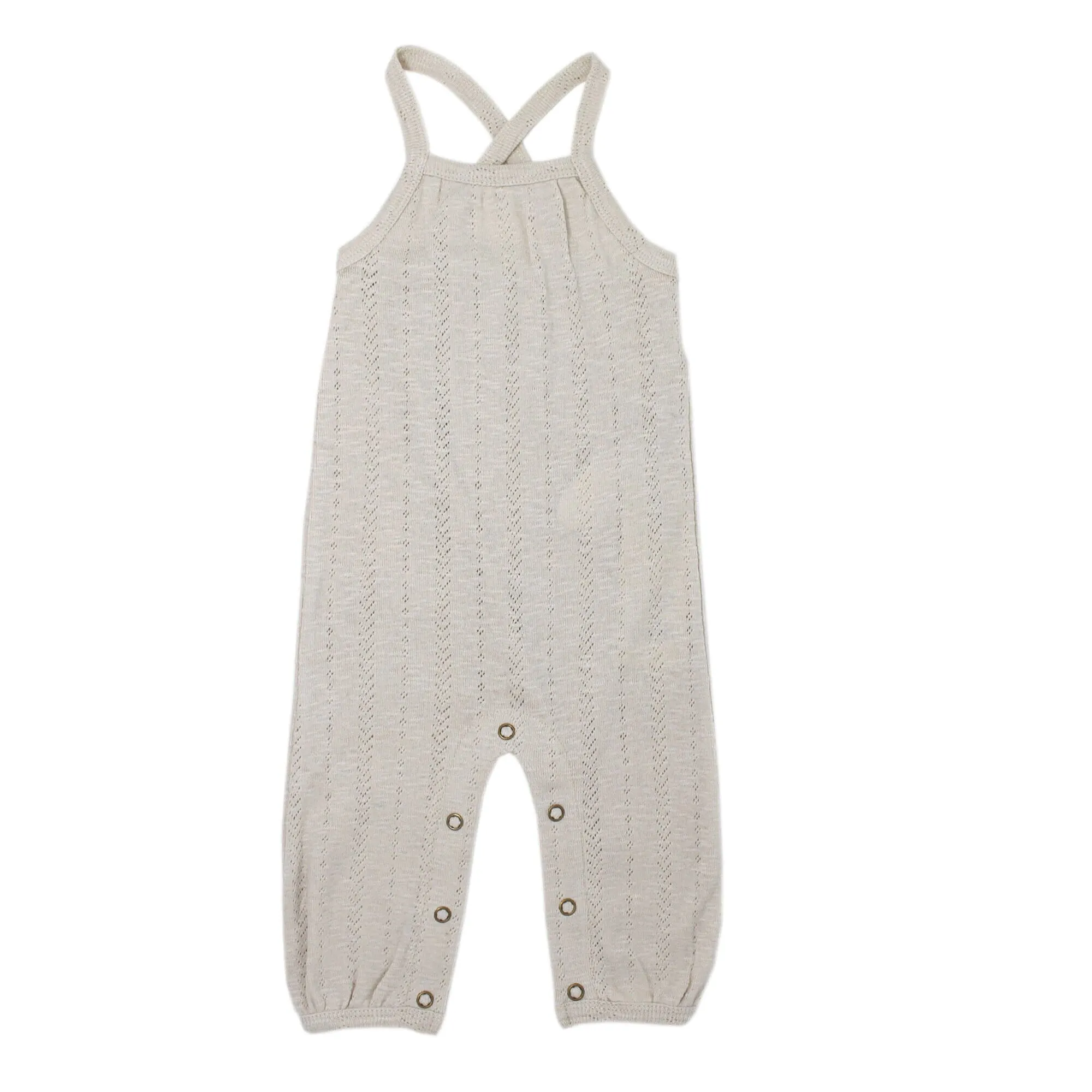 L'ovedbaby Pointelle Romper - Stone