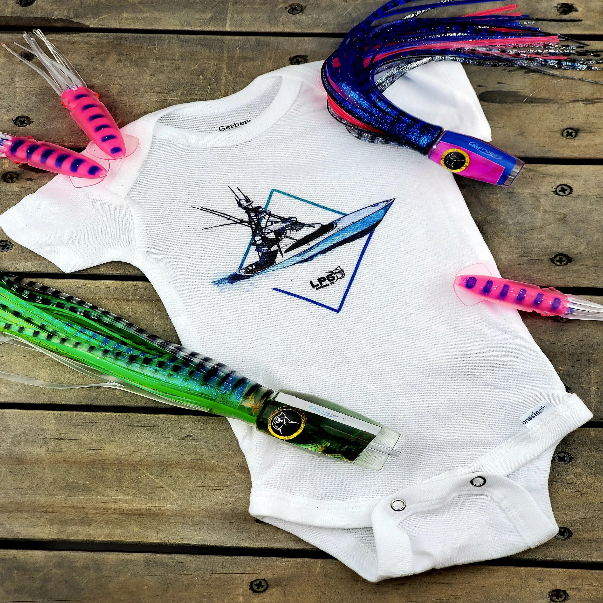 LPG Apparel Co. Diamond Sportfish Fishing Onesie®