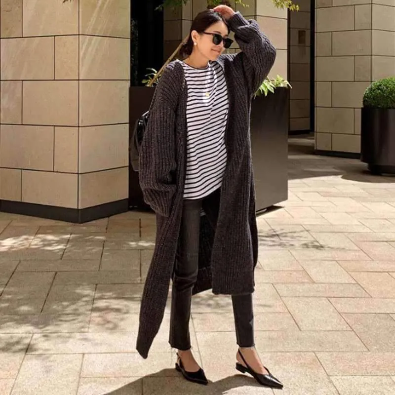 Luxury Loose Knitted Long Cardigan Sweaters