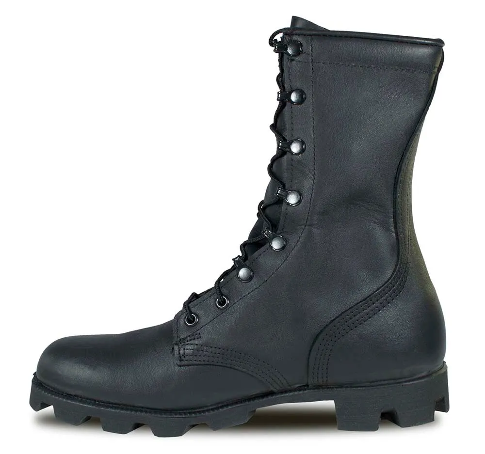 MCRAE 8" PANAMA Black Leather Boots