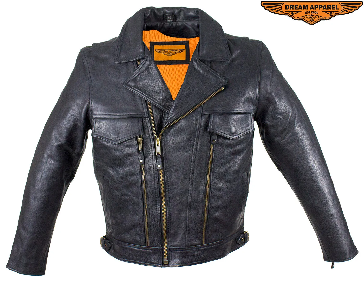 Mens Racer Jacket With Cuffs