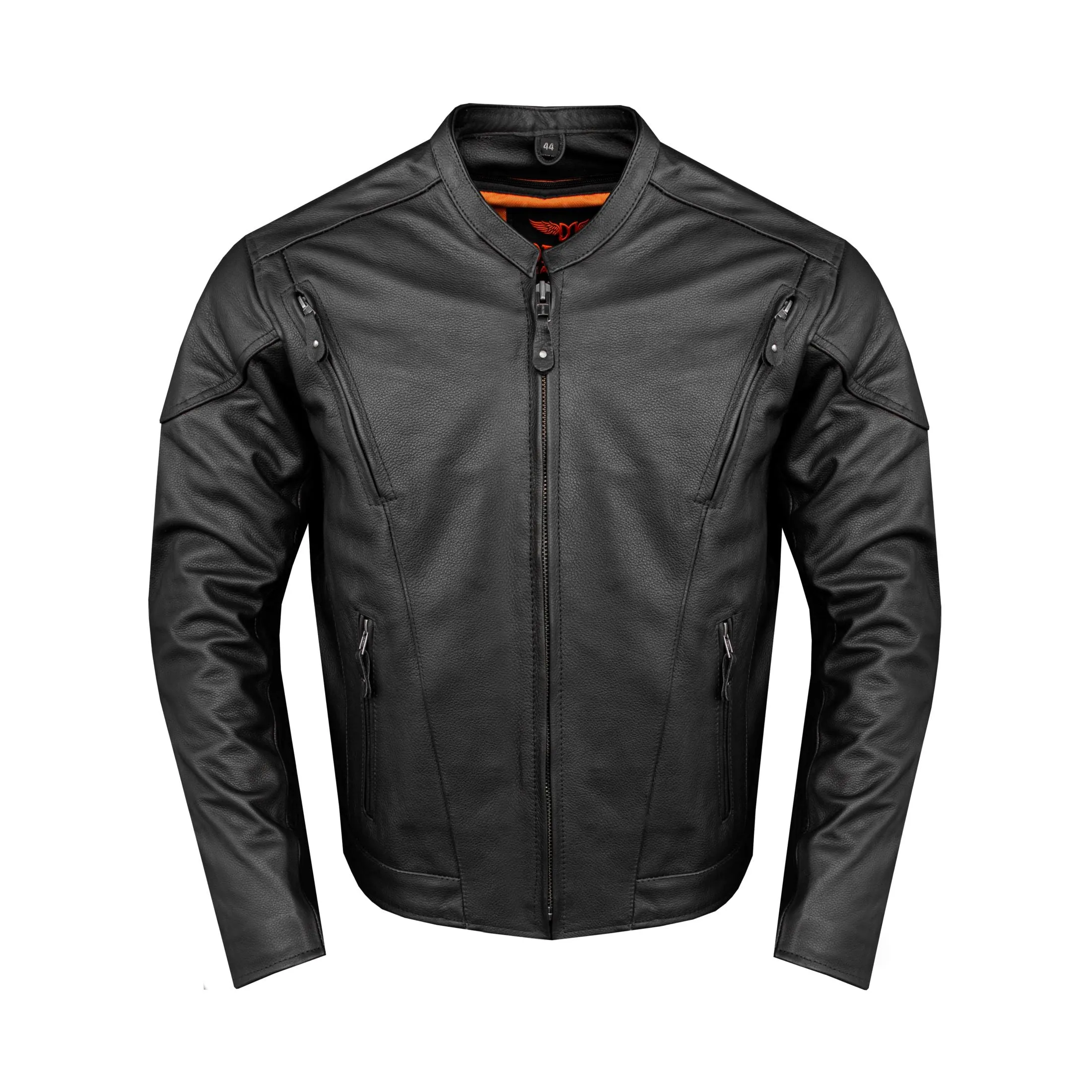 Mens Racer jacket With Zippered Cuffs