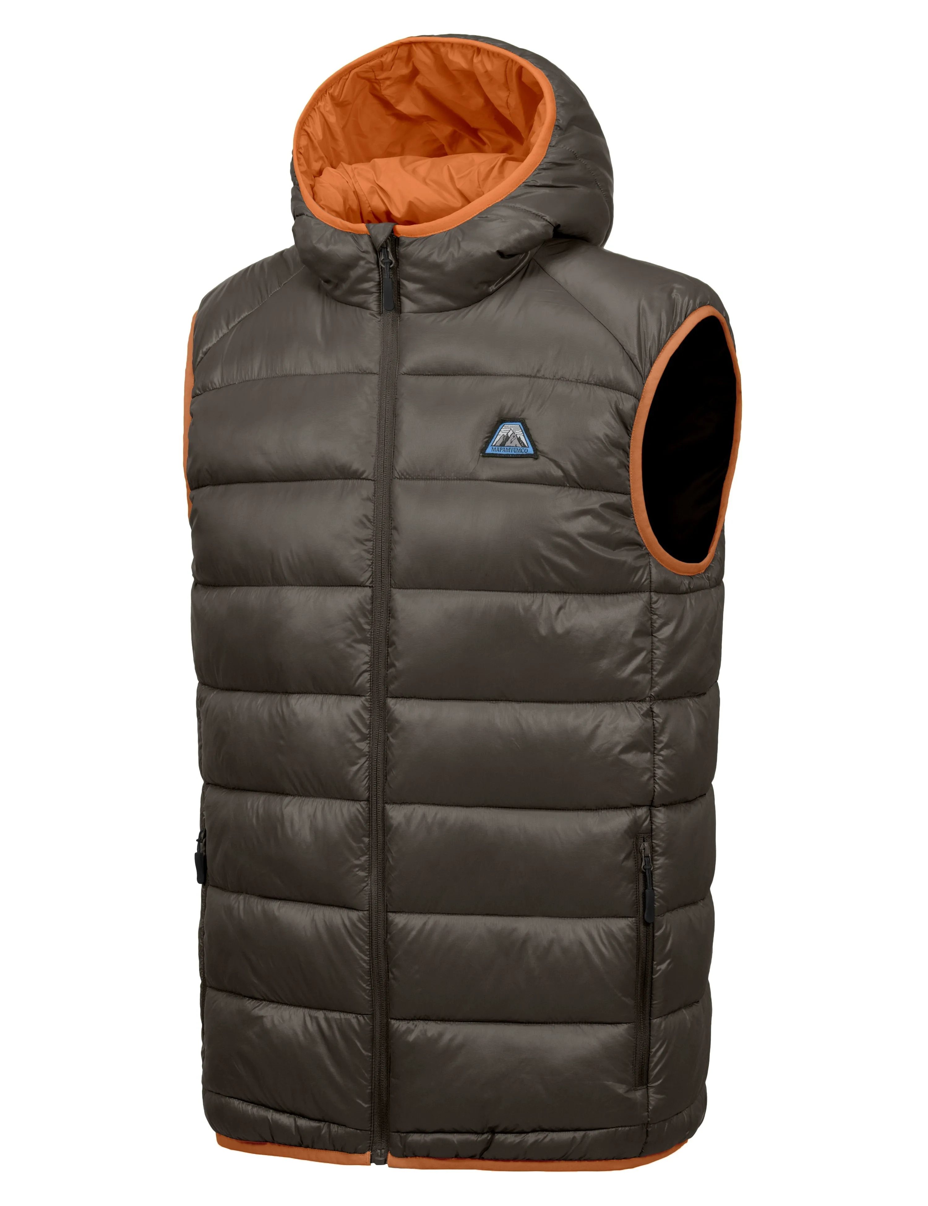 Men's Water-Resistant Hiking Puffer Vest with Hood