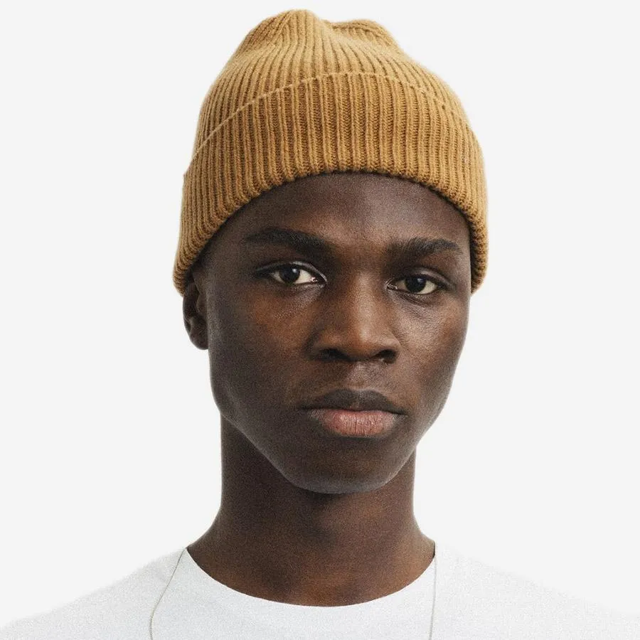 Merino Wool Beanie - Navy Blue