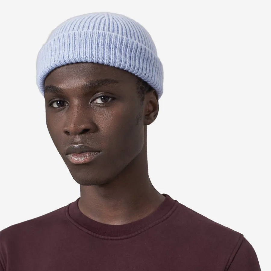 Merino Wool Beanie - Navy Blue