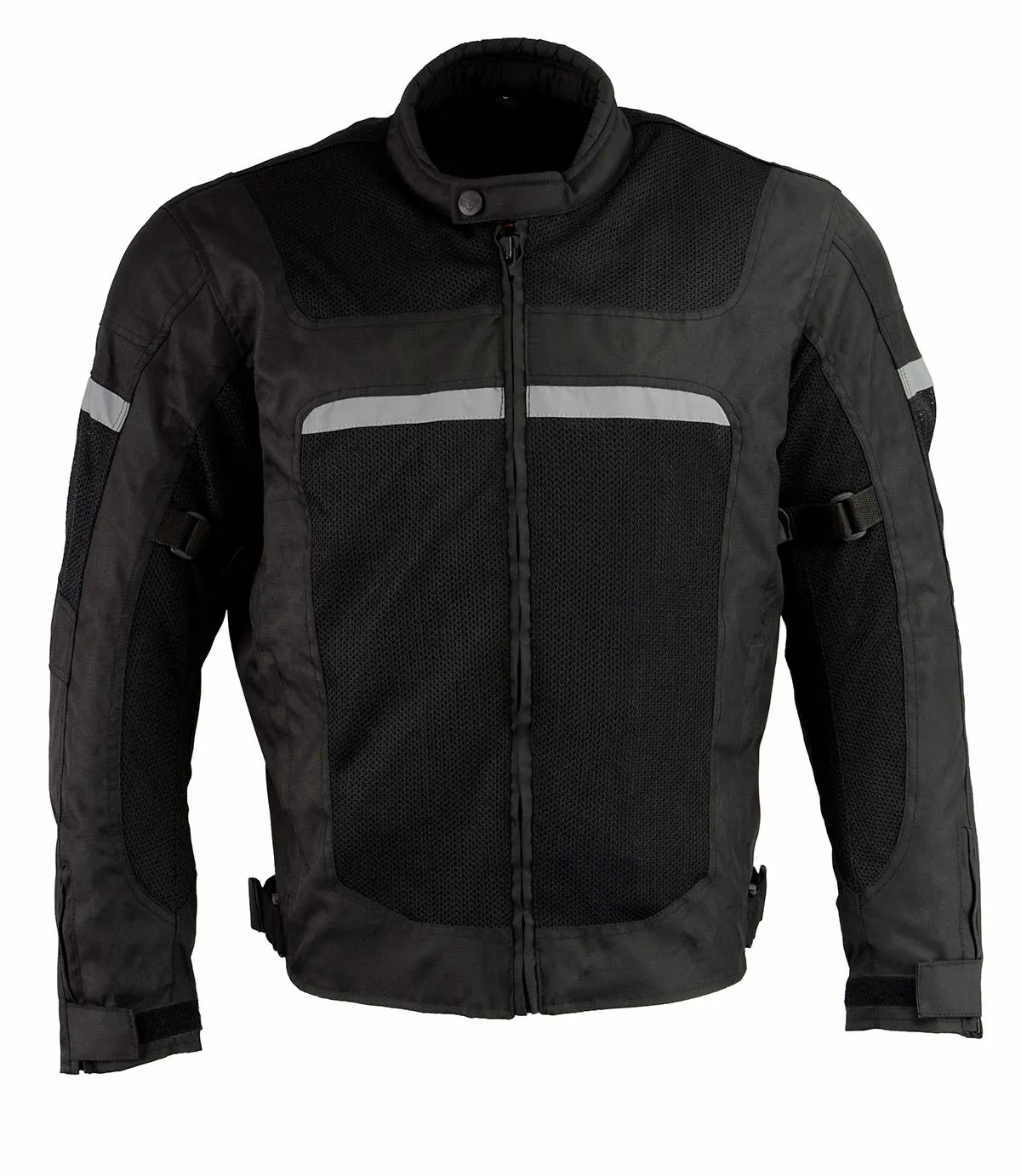 Milwaukee Leather MPM1794 Black Armored Mesh Racer Jacket with