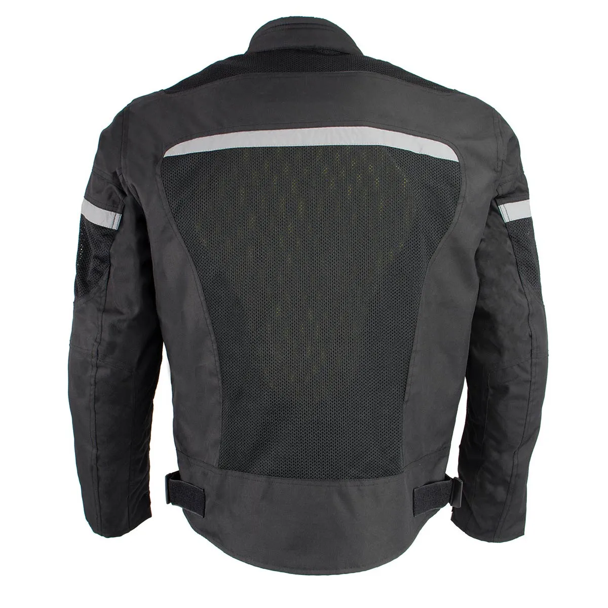 Milwaukee Leather MPM1794 Black Armored Mesh Racer Jacket with