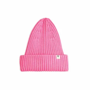 Mini Rodini - Pink knit beanie hat