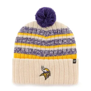 Minnesota Vikings '47 Brand Oat Tavern Cuff Knit w/ Pom