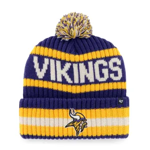 Minnesota Vikings '47 Brand Purple/Yellow Bering Cuff Knit w/ Pom