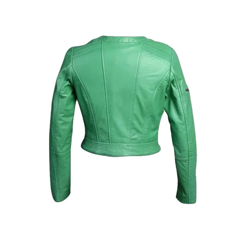 Minty Womens Short Leather Jacket