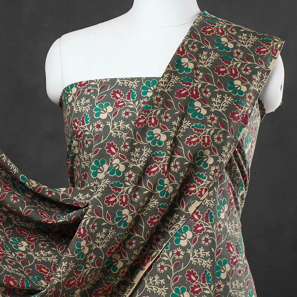 Multicolor - 2pc Kalamkari Printed Cotton Suit Material Set