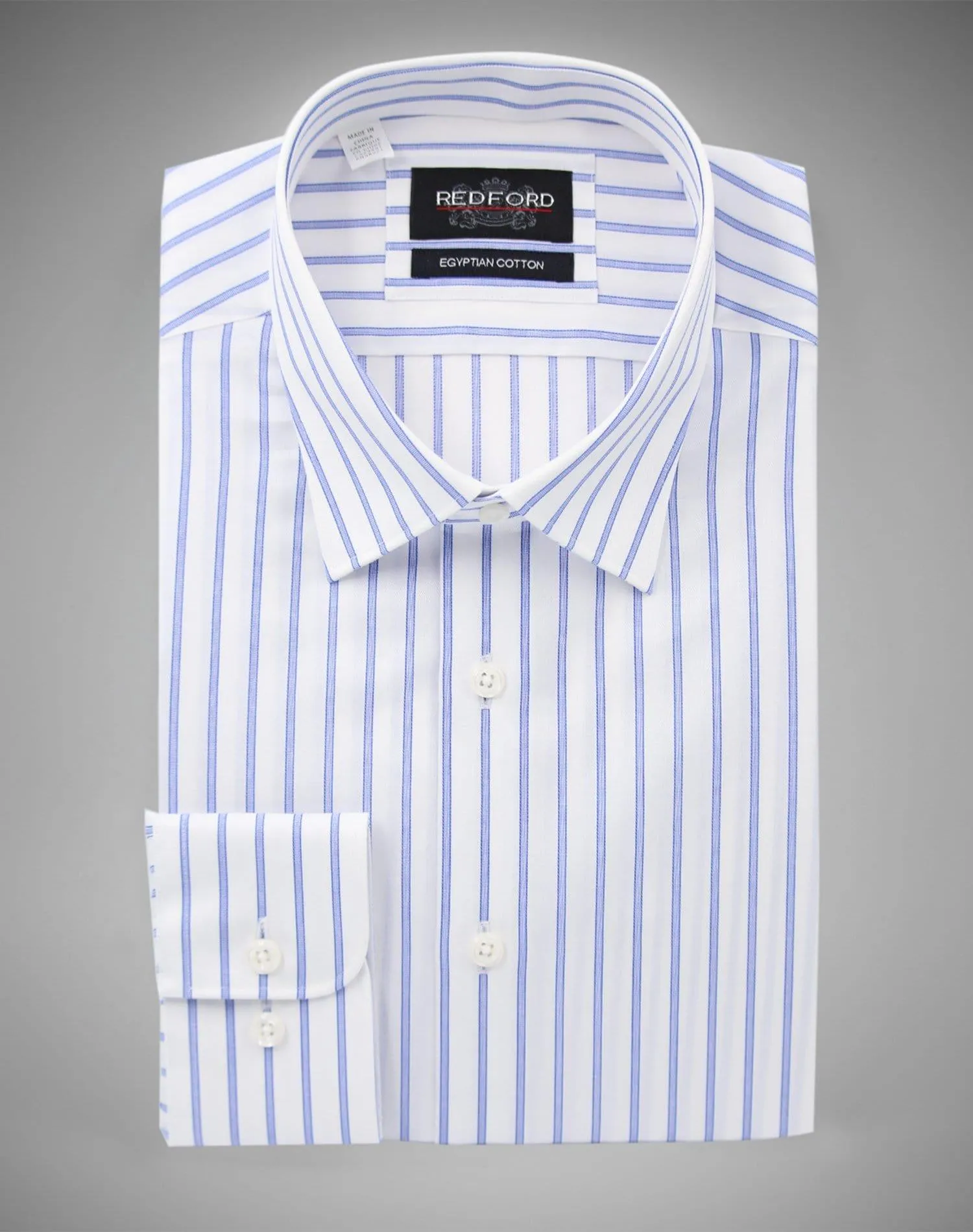 Non-Iron Two-Tone Blue Stripe Shirt