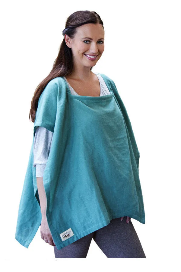 Nursing Cover  - 100% Cotton Muslin Emerald Square