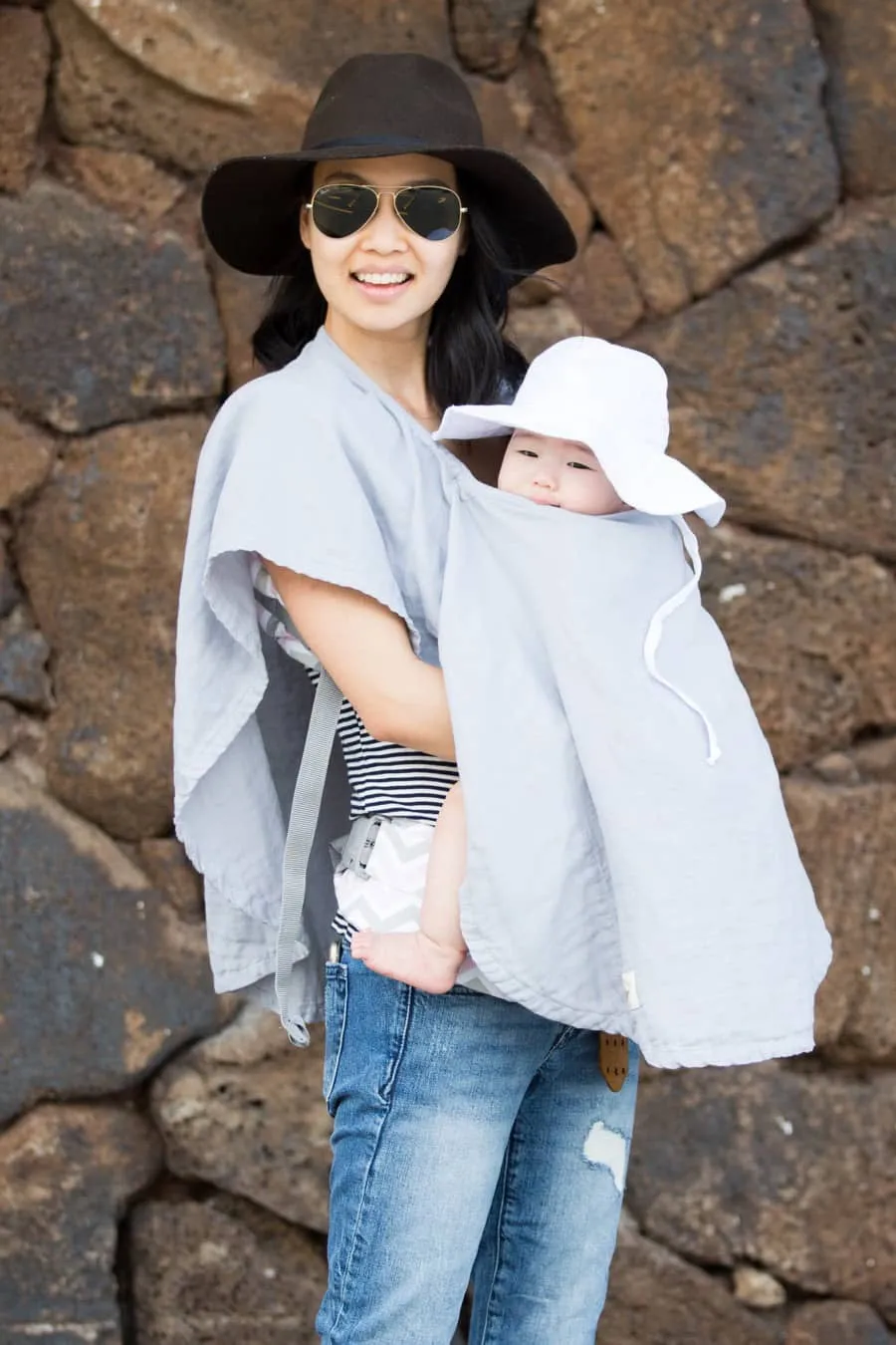 Organic Nursing Cover Gray Oval