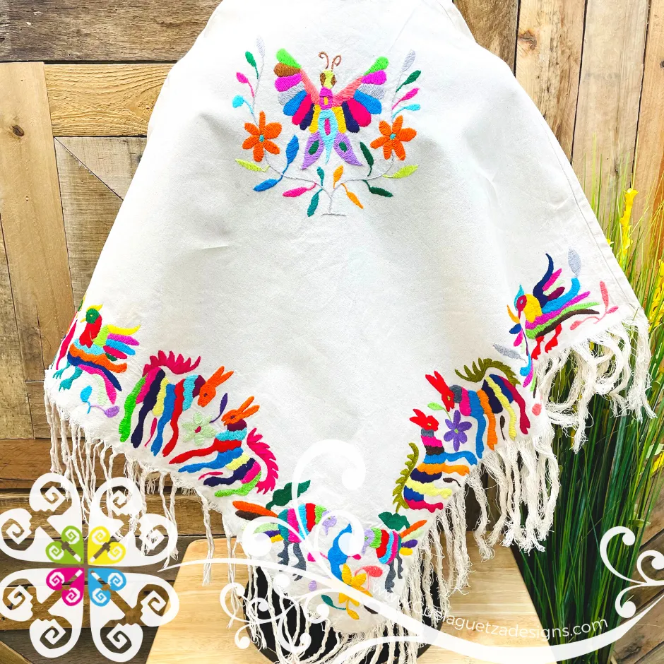 Otomi Embroider Poncho - Mañanita