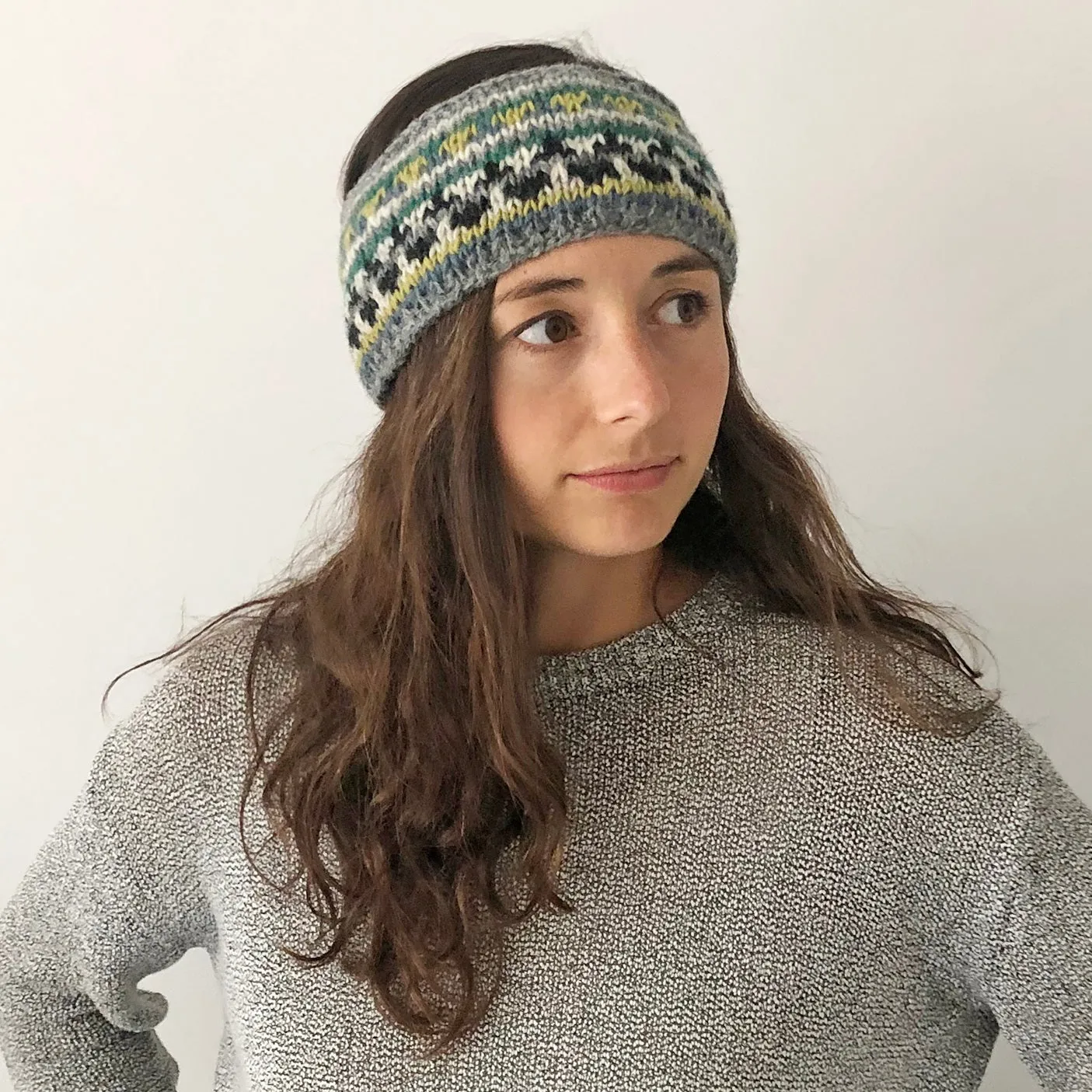 PESHA Fair Isle Lined Wool Earwarmer (WS)