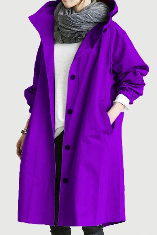 Peyton - Oversized Hooded Rain Jacket