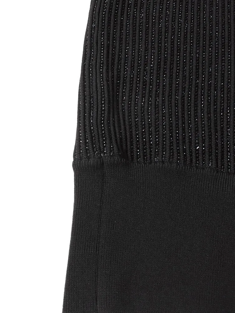 Pre Order:  Semi-sheer Turtleneck Knit Sweater