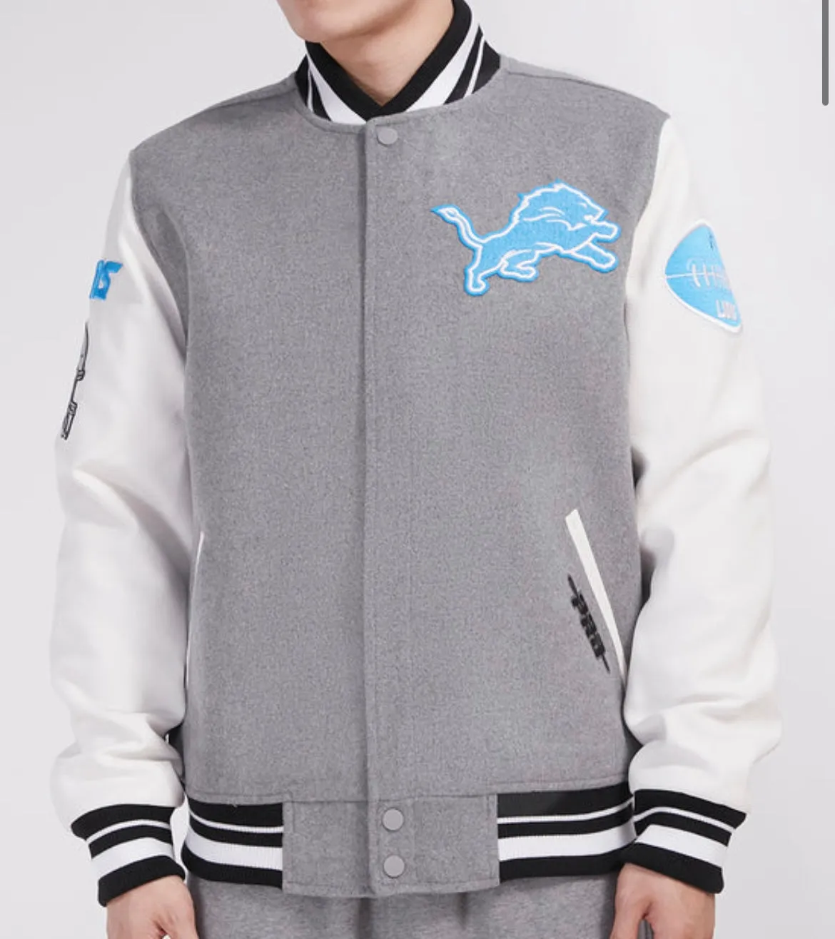 Pro Standard Detroit Lions Old English Varsity Jacket