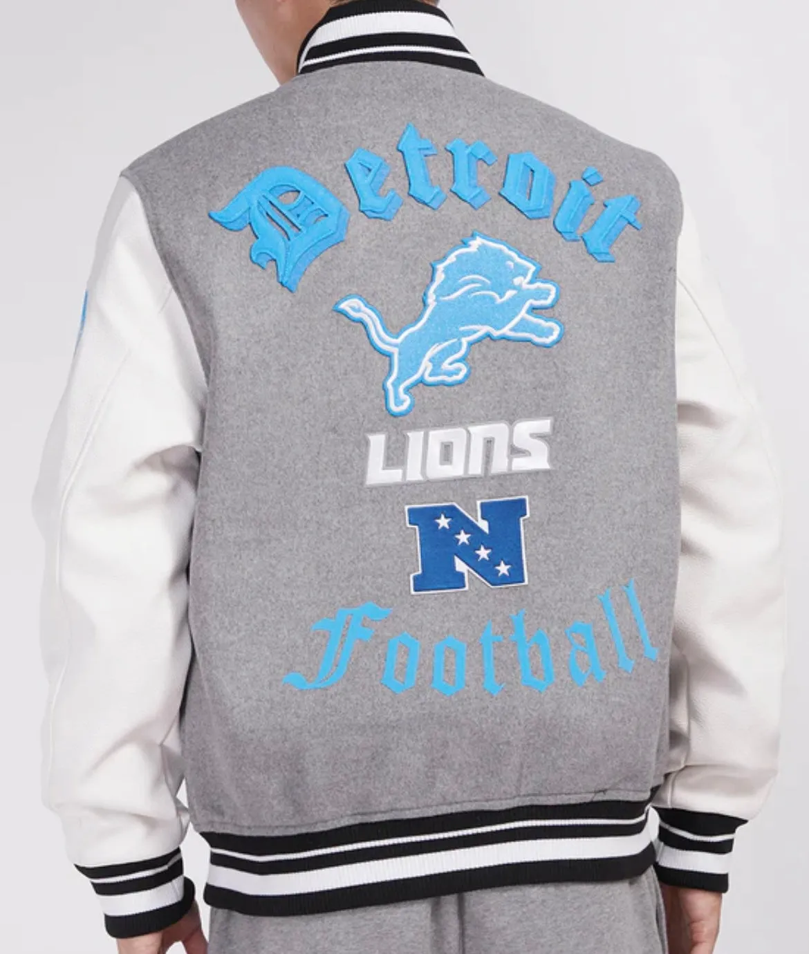 Pro Standard Detroit Lions Old English Varsity Jacket