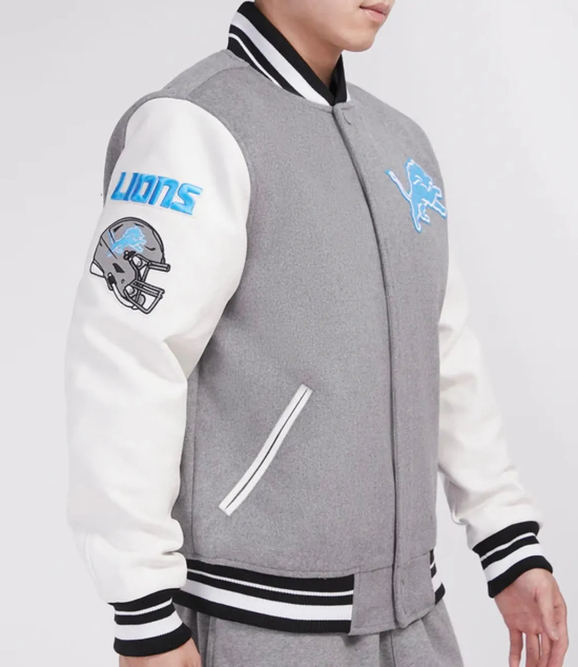 Pro Standard Detroit Lions Old English Varsity Jacket