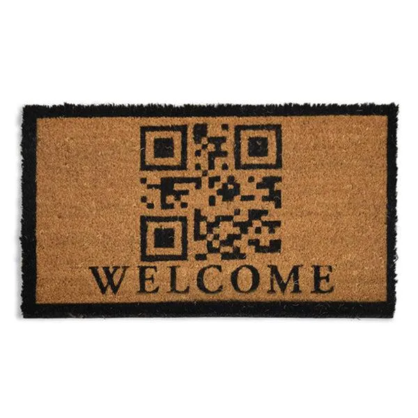 QR Code Goa Coir Door Mat - 40 x 70cm