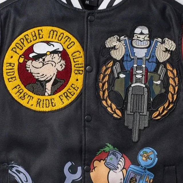 REASON x Popeye Wool Varsity Jacket