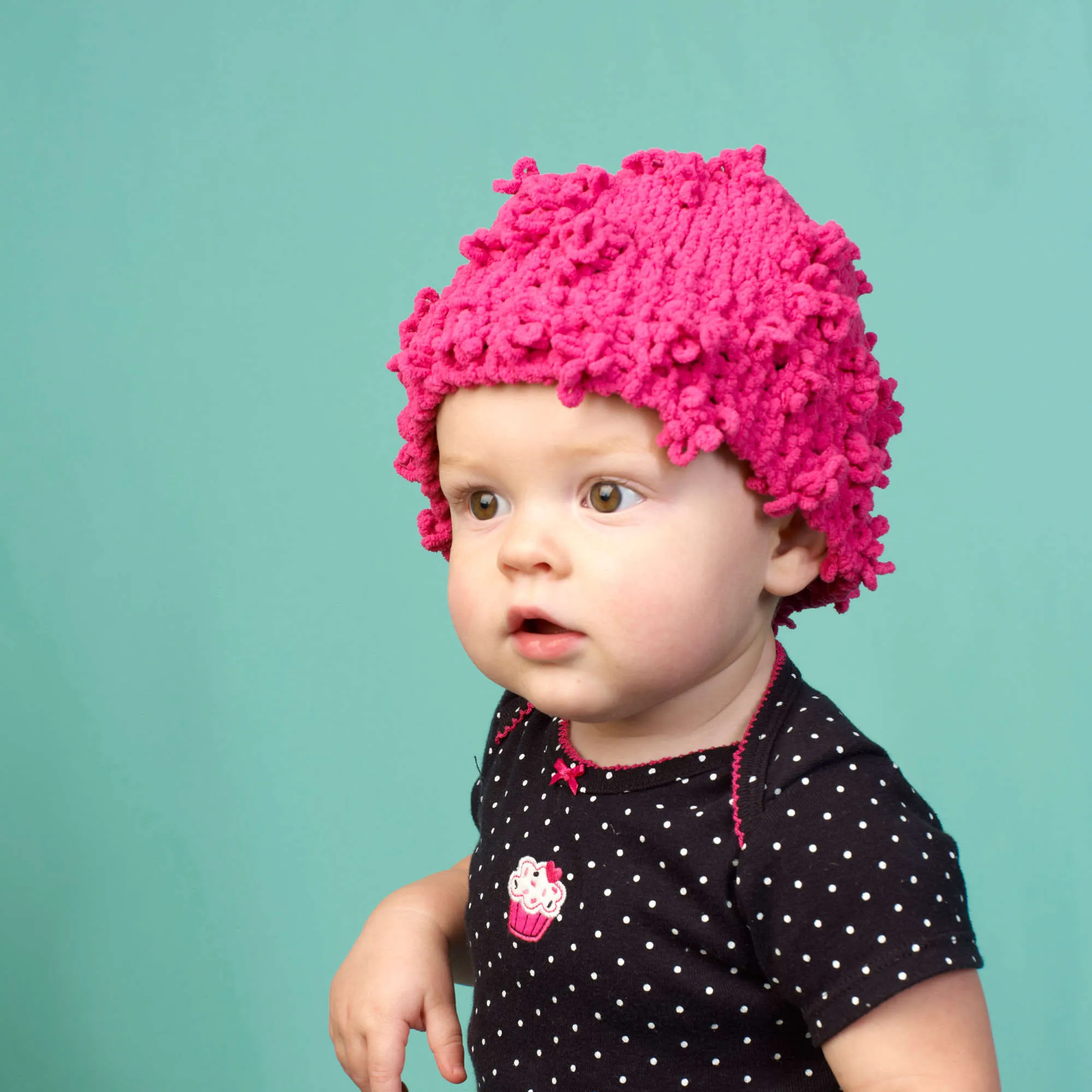 Red Heart Knit Adorable Baby Hat