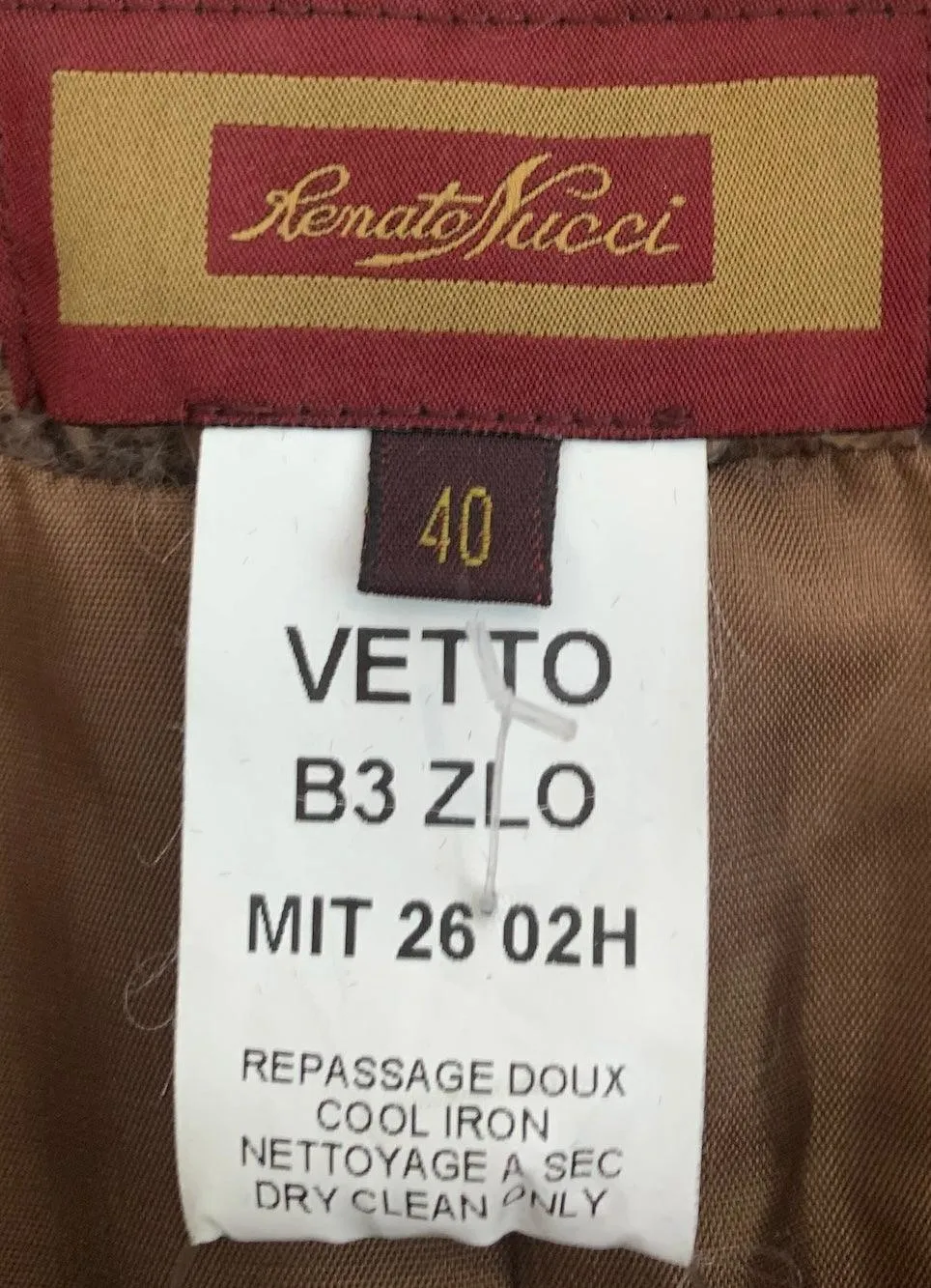 Renato Nucci Style Wool Jacket Brown UK Size 12