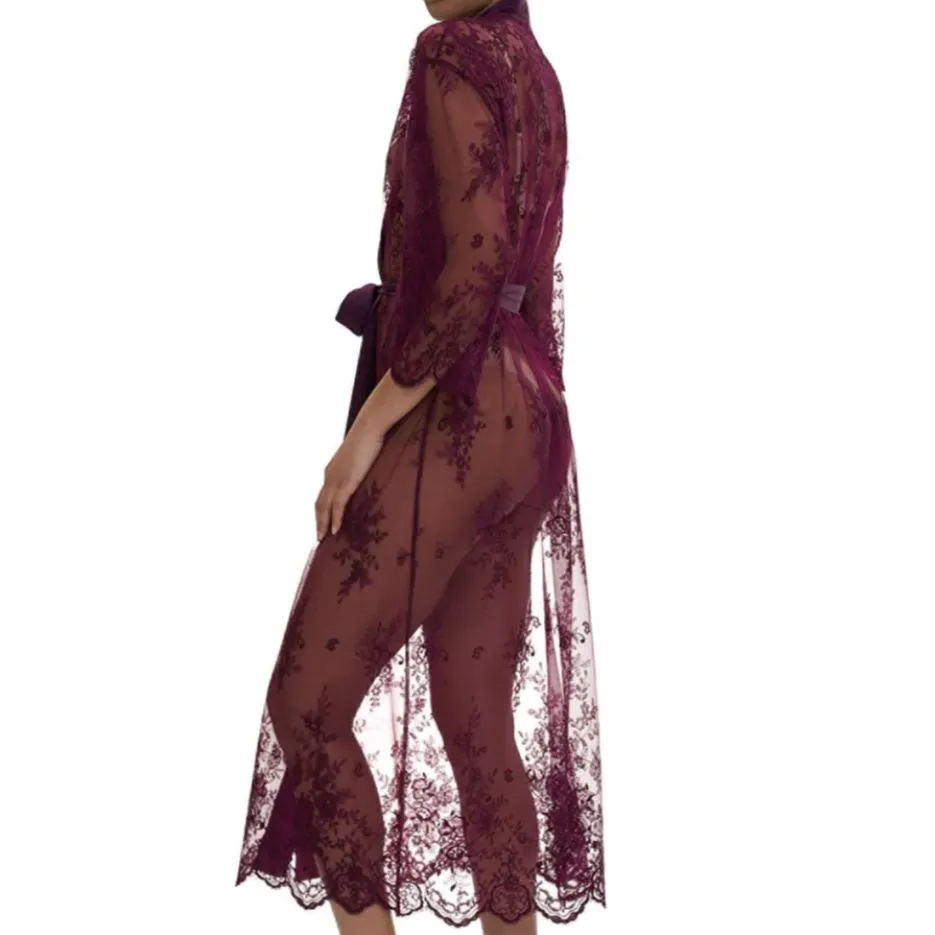 Rya Collection Darling Long Robe 220 in Aubergine