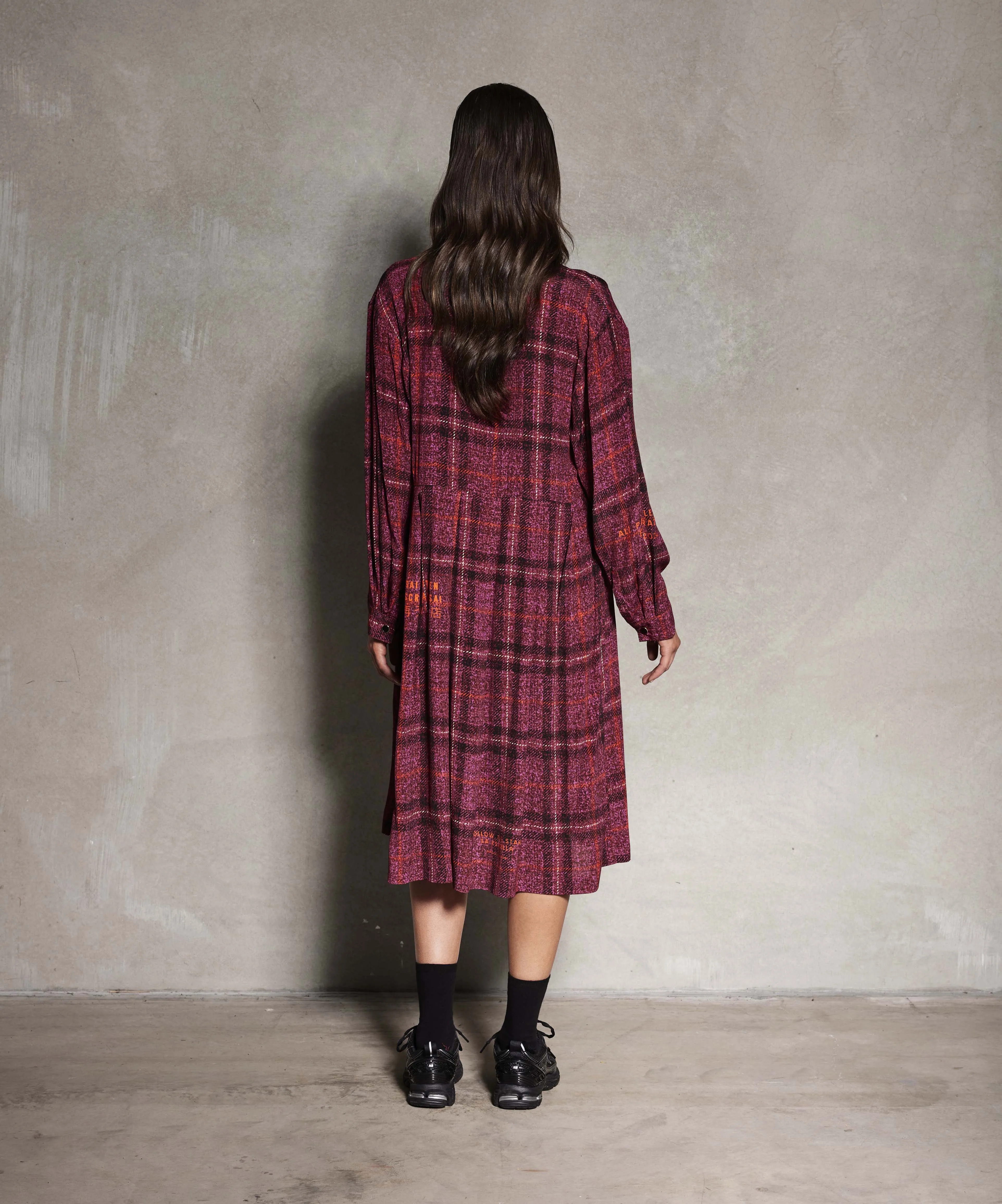 Salasai La Luna T dress - Mulberry Tweed Print